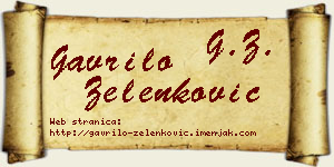 Gavrilo Zelenković vizit kartica